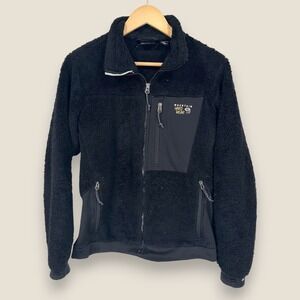 Mountain Hardwear Monkey Fleece Jacket Women Medium Black Deep High Pile Zip